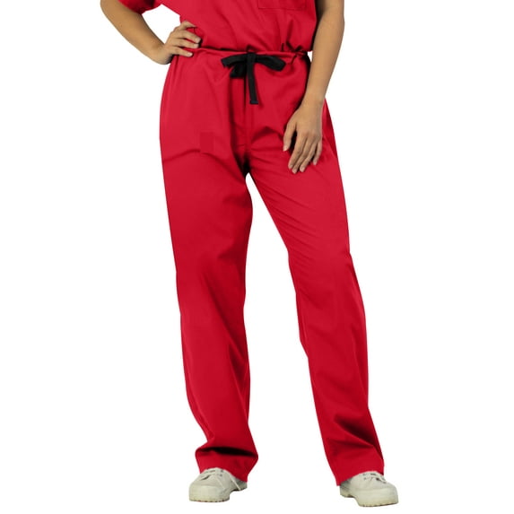 Panda Uniform by HeedFit Women’s Low Rise Medical Scrub Pants Red 5XL