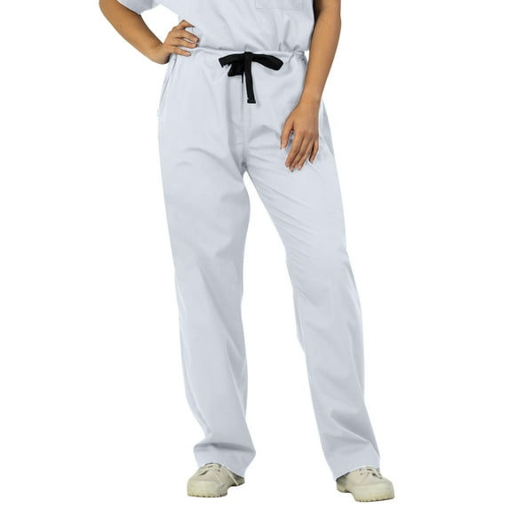 Panda Uniform by HeedFit Women’s Low Rise Medical Scrub Pants White 10XL