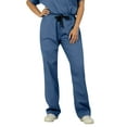 thumbnail image 1 of Panda Uniform by HeedFit Women’s Single Pocket Flare Leg Scrub Pants, Ceil Blue, 4XL, 1 of 3