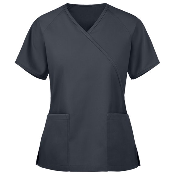 Panda Uniform by HeedFit Women’s V-Neck Scrub Top, Polycotton, 7XL, Black