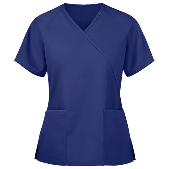 Panda Uniform by HeedFit Women’s V-Neck Scrub Top, Polycotton, L, Navy