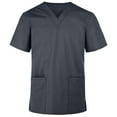 thumbnail image 1 of Panda Uniform by HeedFit Women's V-Neck Scrub Top – Two Patch Pockets, 4XL, Black, 1 of 4