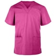 thumbnail image 1 of Panda Uniform by HeedFit Women's V-Neck Scrub Top – Two Patch Pockets, 5XL, Pink, 1 of 4