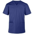 thumbnail image 1 of Panda Uniform by HeedFit Women’s V-Neck Scrub Top, Two Patch Pockets, XL, Navy, 1 of 4