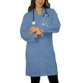 thumbnail image 1 of Panda Uniform by HeedFit Women’s Medical Lab Coat 36" – XS Ceil Blue, 1 of 3