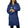 thumbnail image 1 of Panda Uniform by HeedFit Women’s Medical Lab Coat 36" – 7XL Navy, 1 of 3