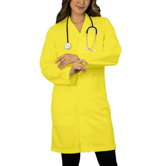 Panda Uniform by HeedFit Women’s Medical Lab Coat 36" – 5XL Yellow