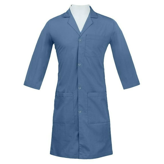 Panda Uniform by HeedFit Women’s Lab Coat | Unisex Multi-Pocket Medical Coat 7XL Ceil Blue