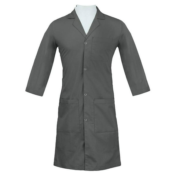 Panda Uniform by HeedFit Women’s Lab Coat | Unisex Multi-Pocket Medical Coat 4XL Charcoal