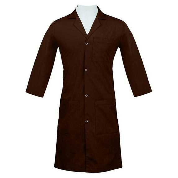 Panda Uniform by HeedFit Women’s Lab Coat | Unisex Multi-Pocket Medical Coat S Chocolate