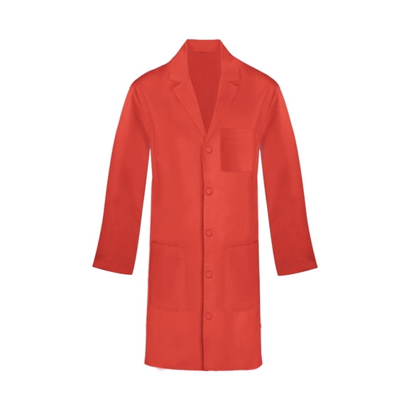 Panda Uniform Multi-Pocket Lab Coat for Men & Women, XL, Orange