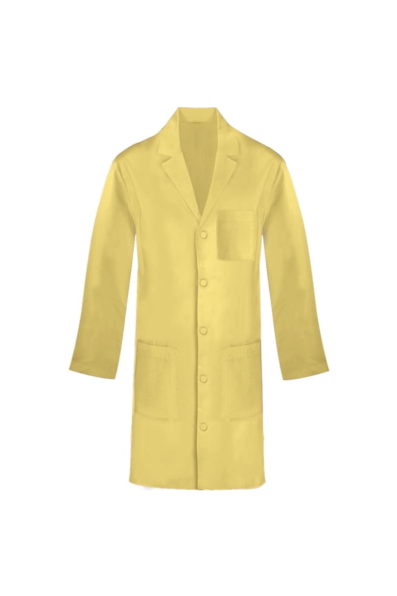 Multi-Pocket Lab Coat for Men & Women, 11XL, Yellow
