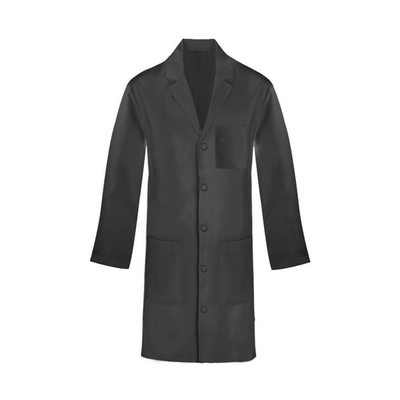 Panda Uniform Multi-Pocket Lab Coat for Men & Women, 3XL, Black