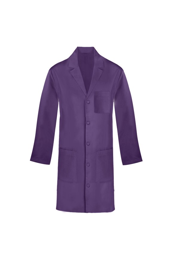 Multi-Pocket Lab Coat for Men & Women, XS, Purple