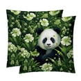 thumbnail image 1 of Panda with Unique Patterns - Set of 2 for Pillows Covers - Available in 16x16, 18x18, 20x20 Inches - Great for Throw Pillow Covers - Versatile for Various Occasions, 1 of 6