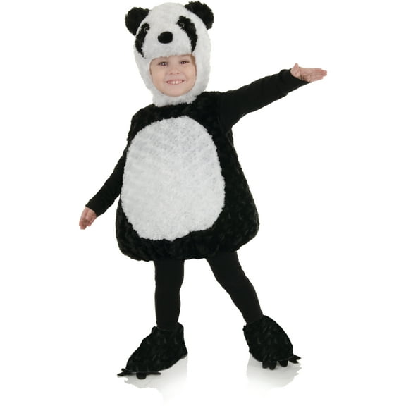 Belly Babies Plush Black And White Panda Bear Costume Toddler 6-12 Months