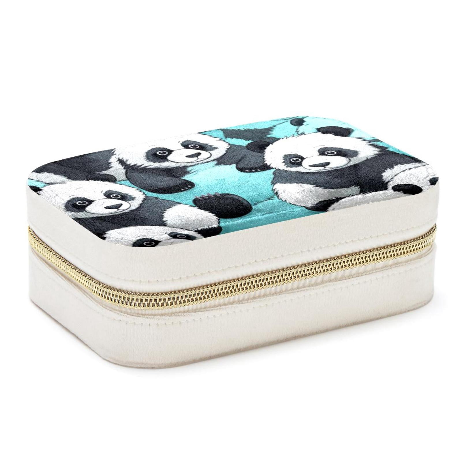 Panda Velvet Portable Jewelry Organizer with Removable Compartment ...