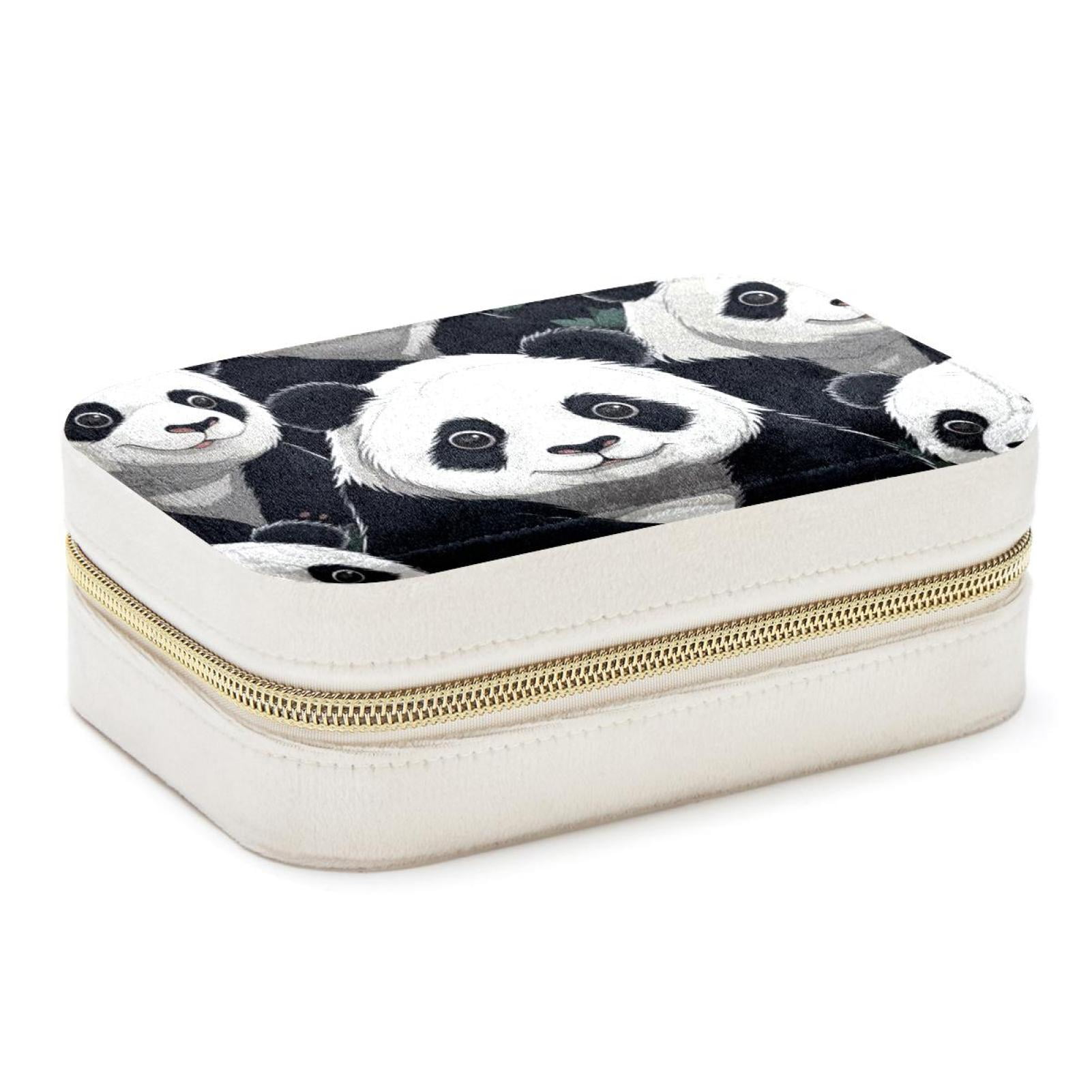 Panda Velvet Portable Storage Box with Removable Compartment, Gift ...
