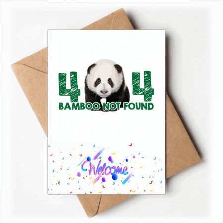 Panda Walking Children Welcome Back Greeting Cards Envelopes Blank