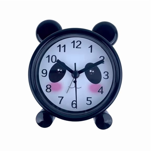 Panda Wall Clock Silent Non-Ticking Battery Operated Adorable Decor for Kids Bedroom Gift