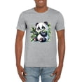 thumbnail image 1 of Panda Watercolor Gentle Vibe Cute Nature Lover Animal Art T-Shirt, for men & women, up to size 5XL, 1 of 3