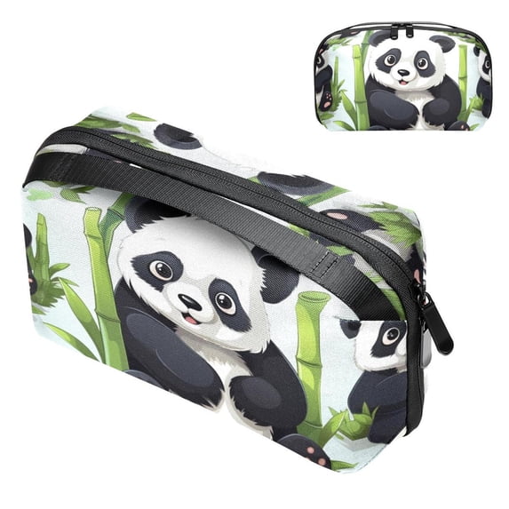 Panda Waterproof Oxford Cloth Charger Case with Storage Pouch, Cord Organizer, Phone Cable Organizer, and Charger Storage Organizer - 5.9x9.44x3.14 in.