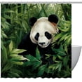 thumbnail image 1 of Panda Waterproof Printed Bathroom Curtain Set with Hooks - Stylish Bathroom Decoration, 1 of 5