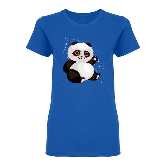 Panda Waving Its Paw Shaped T-Shirt Women -Image by Shutterstock, Female x-Large