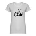 thumbnail image 1 of Panda Wearing Big Glasses Shaped T-Shirt Women -Image by Shutterstock, Female Small, 1 of 2