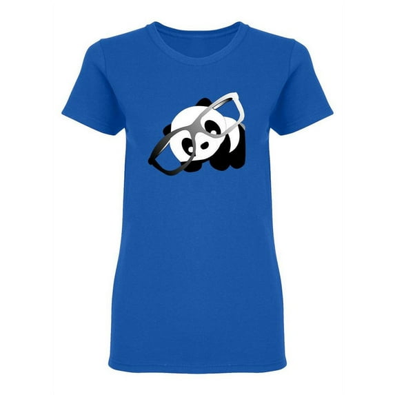 Panda Wearing Big Glasses Shaped T-Shirt Women -Image by Shutterstock, Female XX-Large