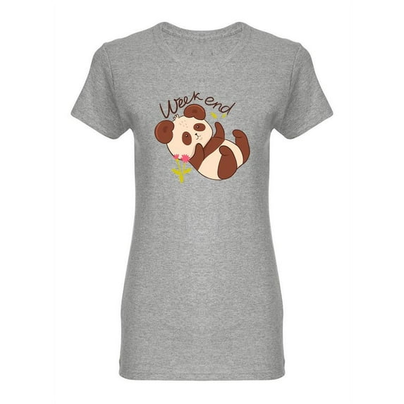 Panda Weekend Shaped T-Shirt Women -Image by Shutterstock, Female Medium