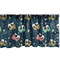 thumbnail image 1 of Ambesonne Panda Valance Pack of 2, Doodle Hearts Stars and Dots, 54"X18", Blue Multicolor, 1 of 4