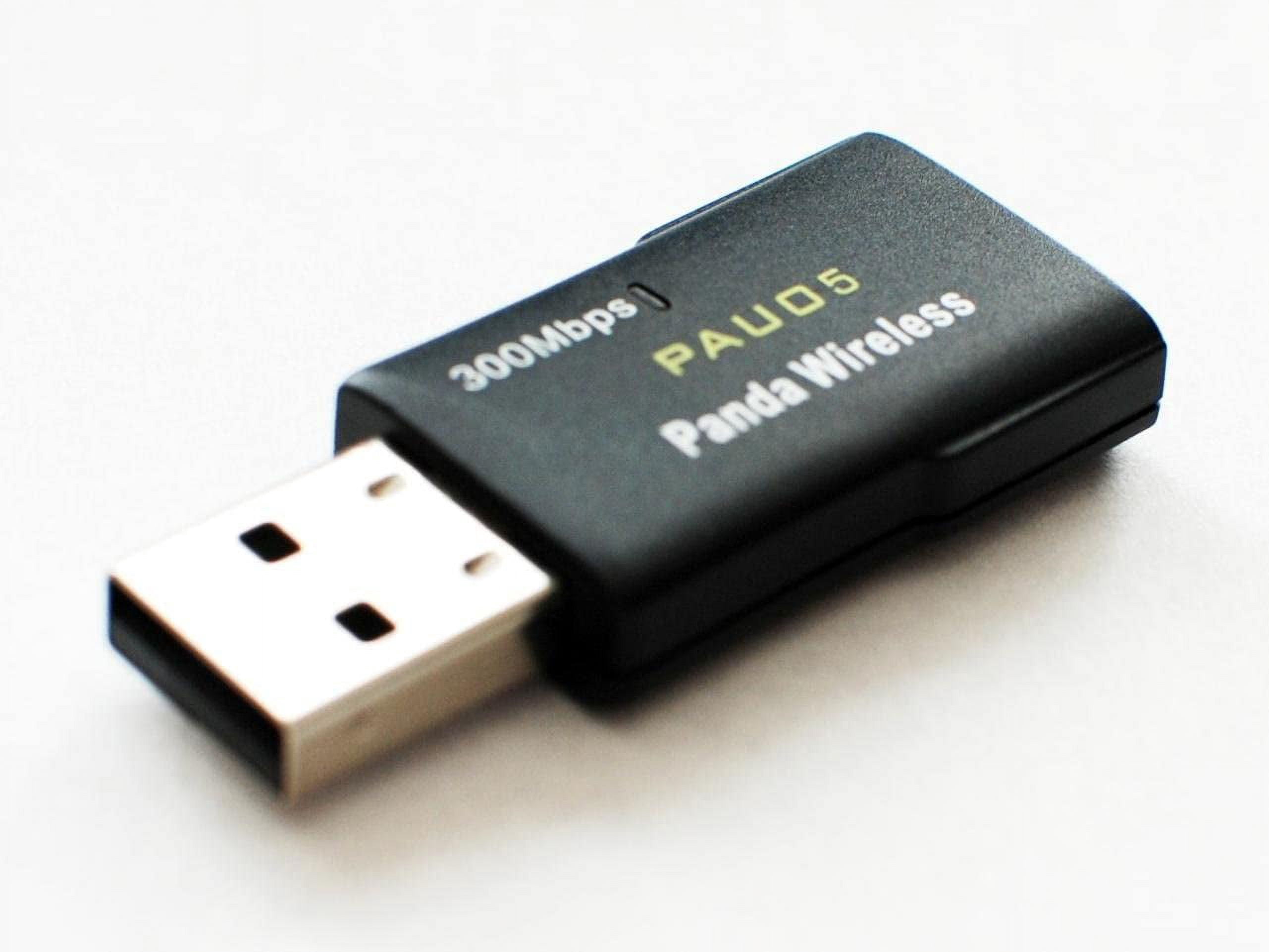 Panda Wireless&reg; PAU05 300Mbps Wireless N USB Adapter - Windows Vista788.110, Mint, Ubuntu, Fedora, openSUSE, Centos, Lubuntu, Zorin, Kali Linux and Raspbian