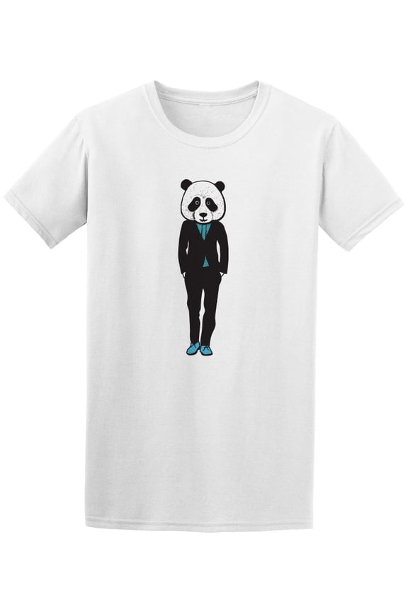 Panda With A Suit T-Shirt Men -Image by Shutterstock, Male 3X-Large