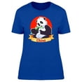 thumbnail image 1 of Panda With China Ribbon T-Shirt Women -Image by Shutterstock, Female Medium, 1 of 2