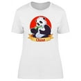 thumbnail image 1 of Panda With China Ribbon T-Shirt Women -Image by Shutterstock, Female Medium, 1 of 2