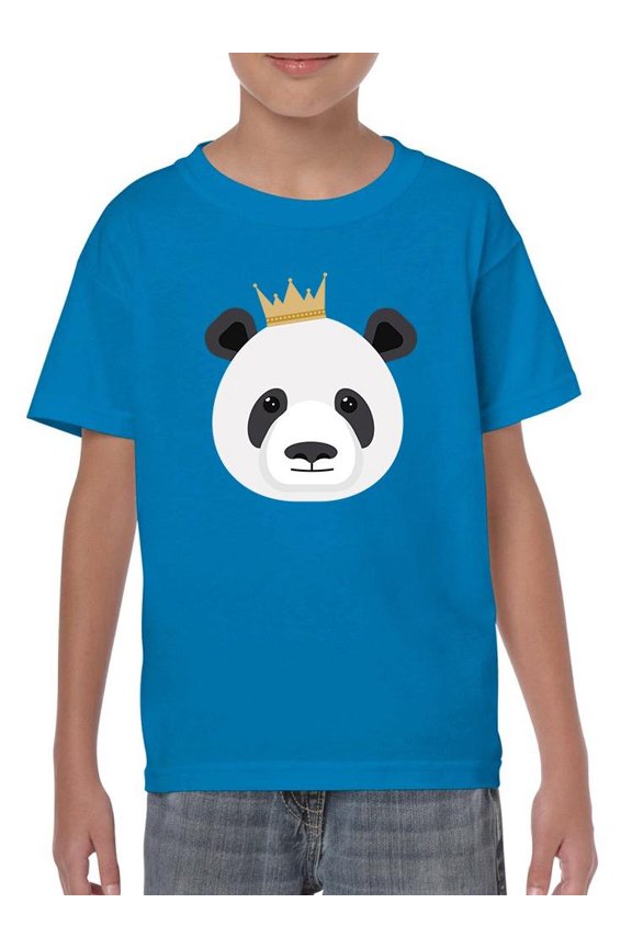 Panda With Crown T-Shirt Juniors -Image by Shutterstock, Large