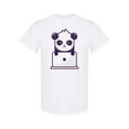 thumbnail image 1 of Panda With Laptop T-Shirt Men -Image by Shutterstock, Male 3X-Large, 1 of 2