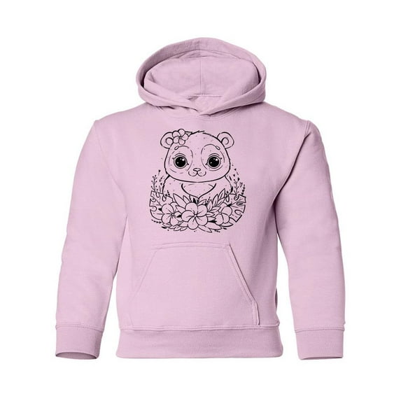 Panda With Tropical Leaves Hoodie Juniors -Image by Shutterstock, x-Large