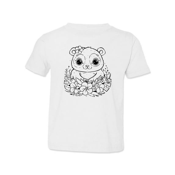 Panda With Tropical Leaves T-Shirt Toddler -Image by Shutterstock, 3 Toddler