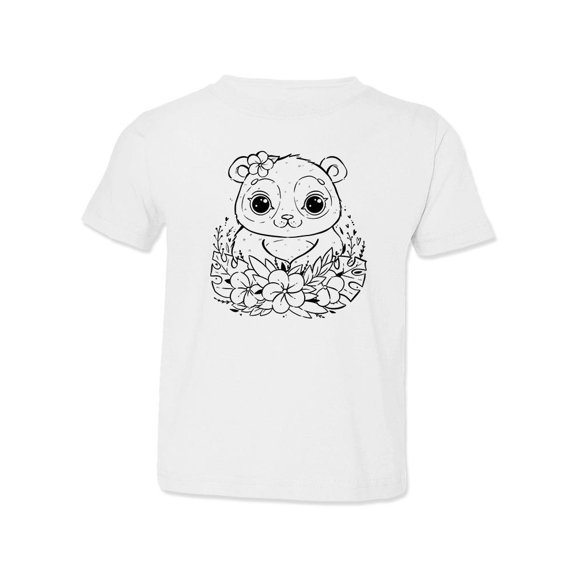 Panda With Tropical Leaves T-Shirt Toddler -Image by Shutterstock,  4 Toddler