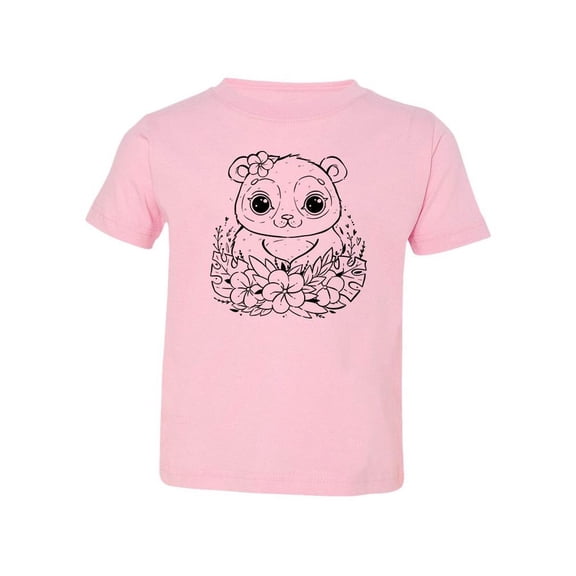 Panda With Tropical Leaves T-Shirt Toddler -Image by Shutterstock, 5 Toddler