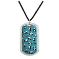 thumbnail image 1 of Panda and Bamboo Pattern Military Dog Tag Pendant Necklace with Cord, 1 of 4