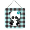 thumbnail image 1 of Panda on Plaid Wall or Door Hanging Prints, 1 of 1