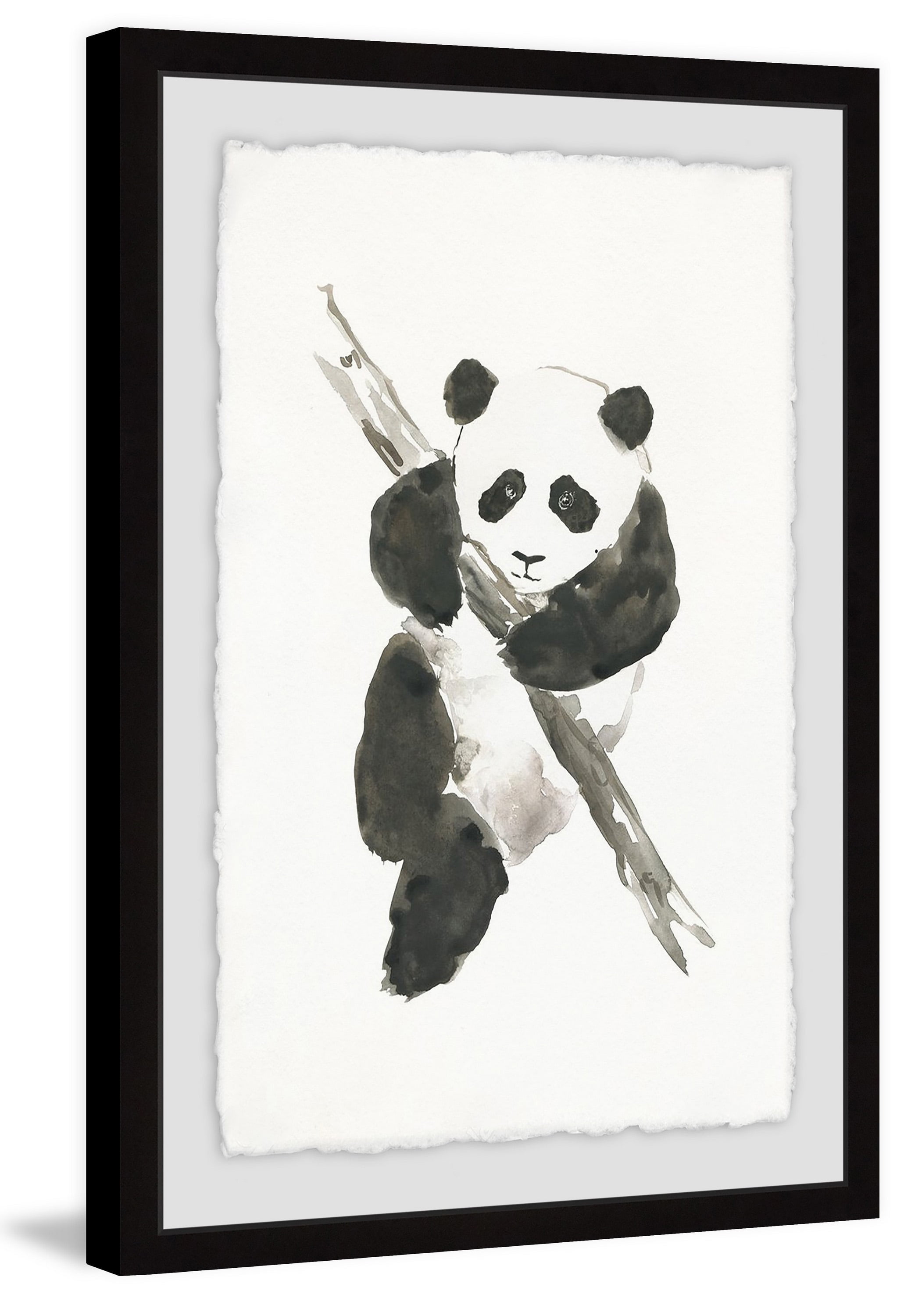 Panda on the Move Framed Painting Print