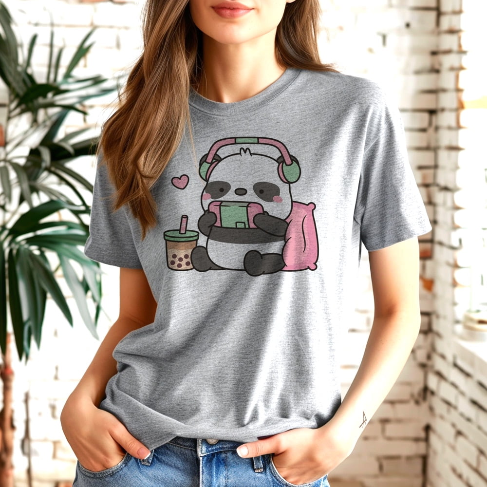 Panda t shirt women Y2K designer tshirt girl streetwear comic y2k clothing Panda t shirt women Y2K designer tshirt girl streetwear comic y2k clothing