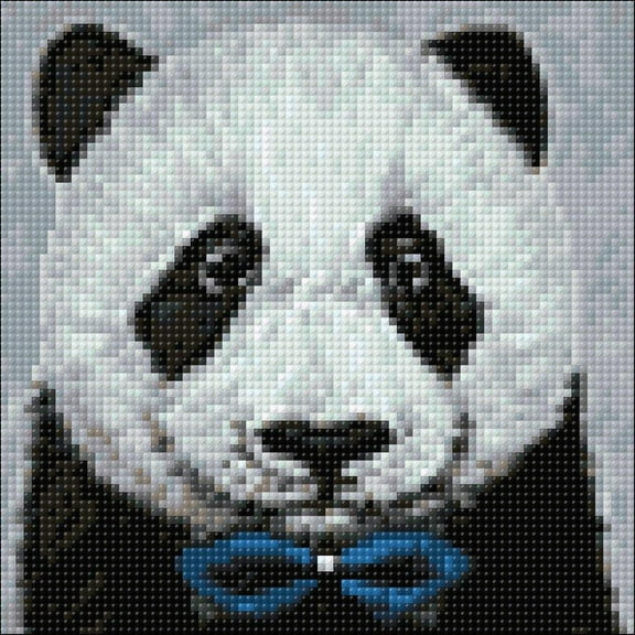 Panda with Bow Tie CS2466 7.9 x 7.9 inches Crafting Spark Diamond Painting Kit
