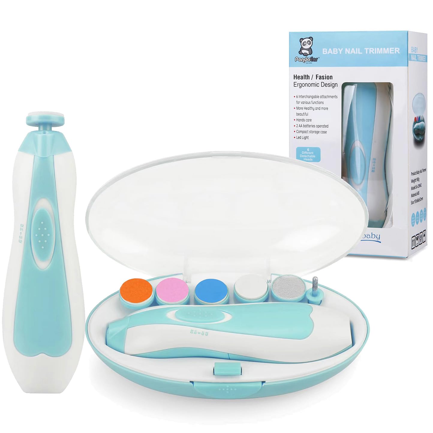 PandaEar Baby Nail Trimmer, Electric Baby Nail Clippers Safe Baby Nail