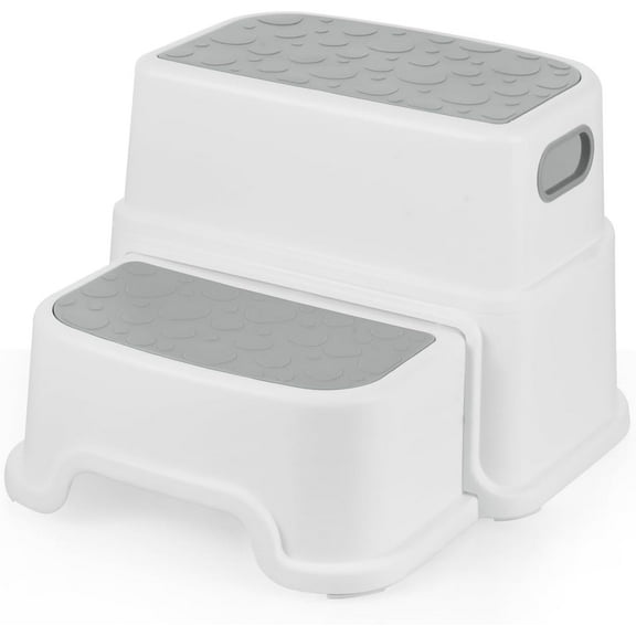 PandaEar Kids Step Tool, 2 Anti-Slip Step Stool for Toilet Potty Training, Kitchen, Bathroom, Poop Stools with Handle for Toddler Children