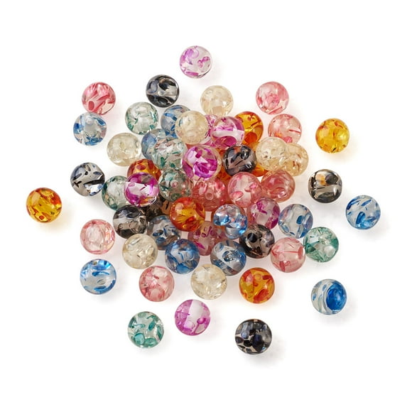 PandaHall Jewelry Resin Beads Imitation Amber Round for Jewelry Necklaces Bracelets Earring Accessories Making Mixed Color 10mm Hole: 2mm